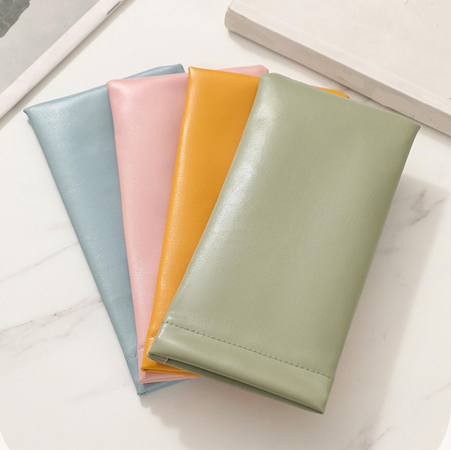 Minimalist Color Scheme Storage Pouch Portable Eyewear Case for Sunglasses Leather Eyewear Storage Pouch