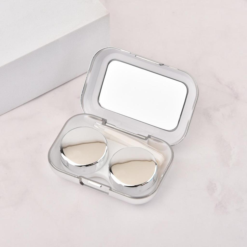 Electroplated Mirror Lens Case Small and Convenient Contact Lens Case Simple Contact Lens Contact Lens Companion Case