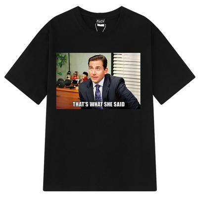 Michael Scott, C'est le T-shirt qu'elle a mentionné pour la série télévisée "The Office" Dwight Schrute Jim Halpert T-shirt 100% coton