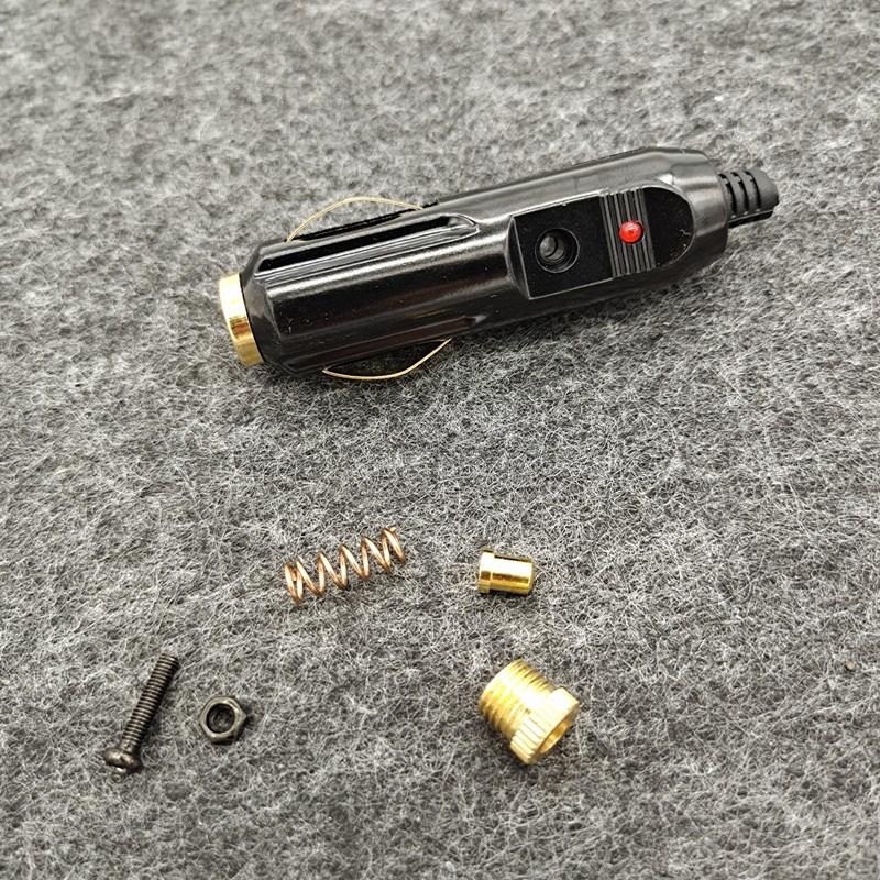 Universeller 12V/24V Hochleistungs-Kfz-Zigarettenanzünderstecker aus reinem Kupfer mit Hochtemperaturbeständigkeit und Ladeverlängerungskabel für Luftpumpe