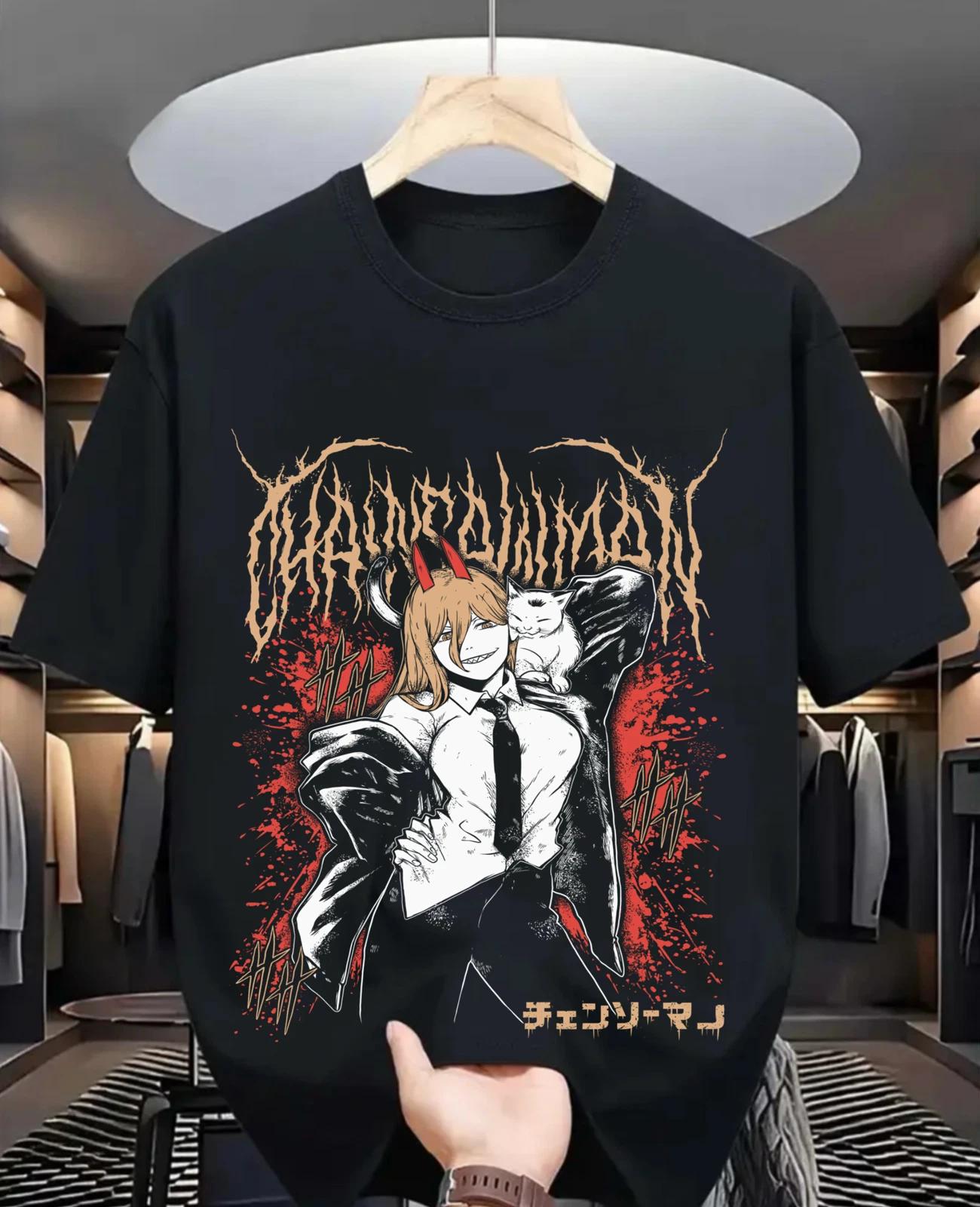 Chainsaw Man T-shirt Makima Denji Nayuta Denji Anime cartoon Tee lovely gift 3XL