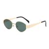 Hot-selling new Arc de Triomphe oval metal small frame sunglasses, European and American fashion street photography sunscreen sunglasses
