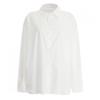 Shop   Women S Collar Neck baSic Boxy Side Slit Layered Long Sleeve Shirt Ivory 