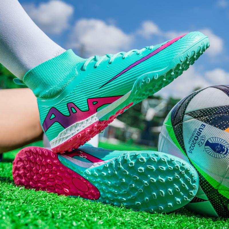 Fußballschuhe mit Stollen Herren- und Damenschuhe lange Stollen abgebrochene Stollen Erwachsenen-Sportschuhe Übergröße TF Kunstrasen-Trainingsschuhe