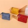 PU Leather Coin Purse Women Short Purses Pocket Wallets Key Chain Holder Zipper Pouch Card Holder Wallet