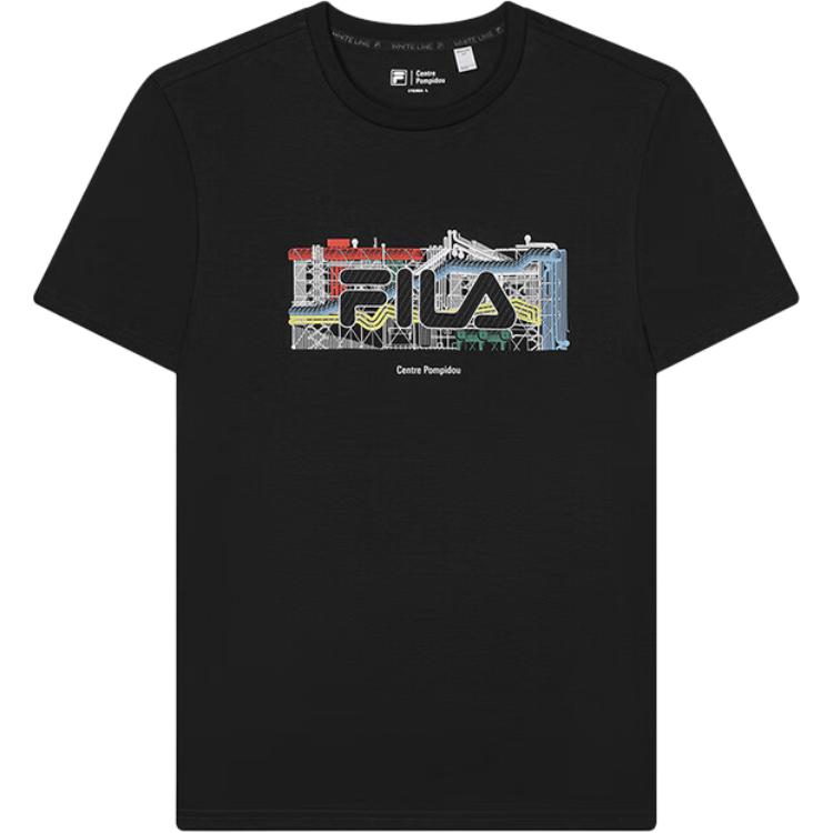 

FILA Heritage Fashion Casual Logo Cotton Short Sleeve T-Shirt Men Tops Black F11M438104F-BK M