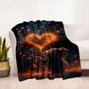 "Magical Heart Bear Wall Art Print - Romantic Home Decor"Blanket Flannel Throw Blanket for Sofa, Bed, Travel, Camping, Office, Couch, Chair,