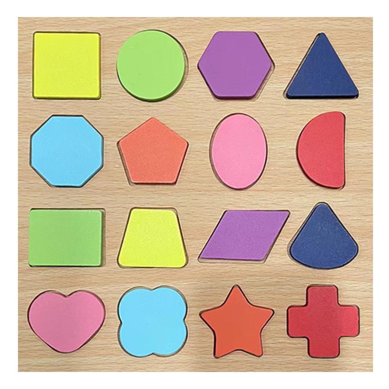 Children s Educational Wooden Puzzle: Letters, Numbers & Shapes