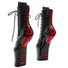 Fashion 20cm Pole Dance Shoes for Women – Extreme High Heel Boots with Front Lace-up, Sexy Night Club Stage Performance Heels