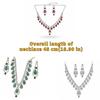 Crystal Water Drop Necklaces Geometric Pendant Necklace Earrings Set  Evening Dress