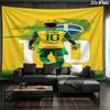Neymar Wall Tapestry Aesthetic Wall Hanging Printed Fabric Blanket Decorative Tapestries for Bedroom Living Room Home Decor