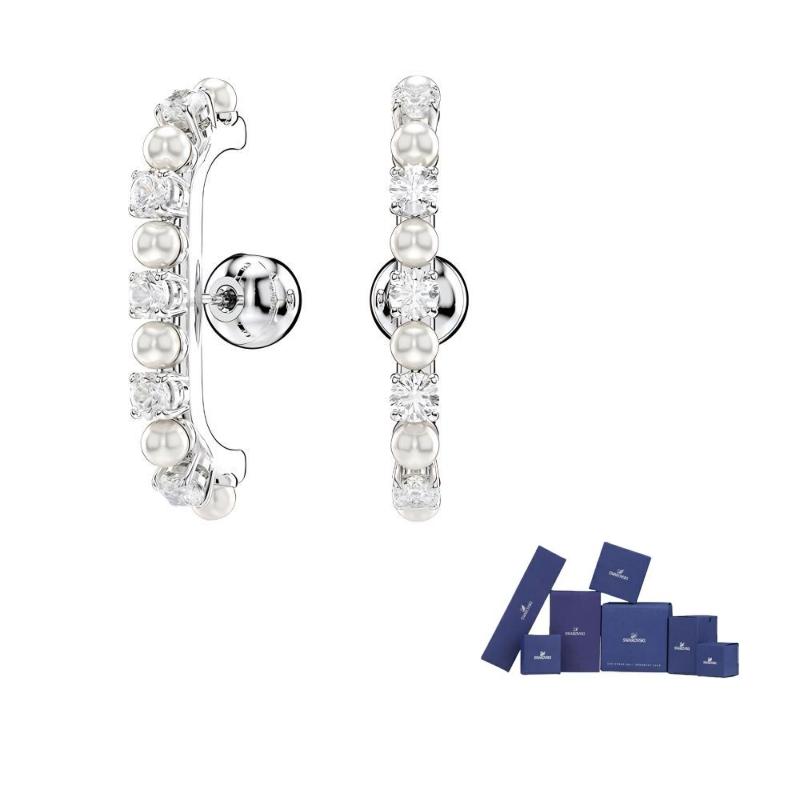Swarovski Faux Crystal Clip On Earrings