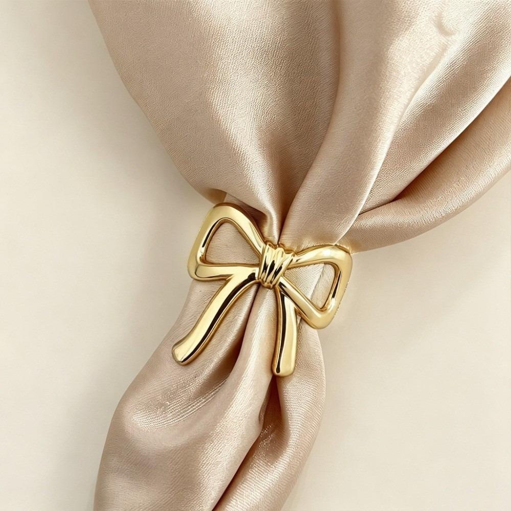 Smooth Irregular Bow Scarf Buckle Multifunctional Shawl Clasp Clothes Corner Clip  Knotted Button