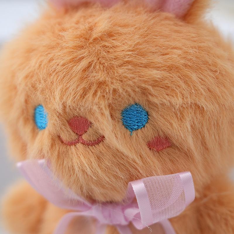 Whimsical Plush Bear And Rabbit Keychain Adorable Stuffed Animal Doll Backpacks For