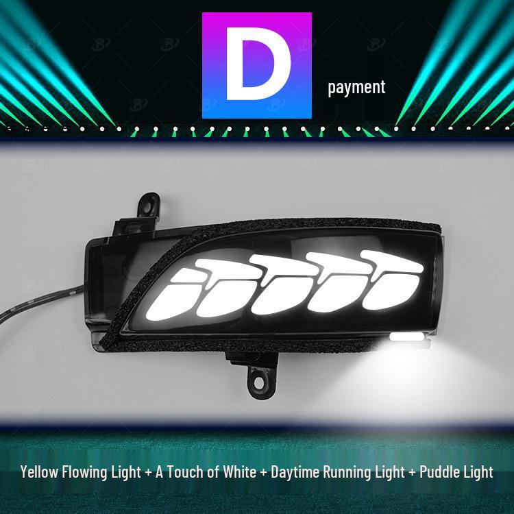 Subaru WRX STI 15-18 Rearview Mirror Dragon Scale Sequential Turn Signal Light with Blue DRL