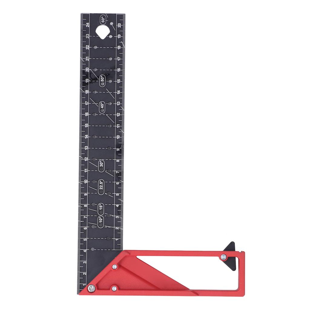 Woodworking Straight Angle Ruler 30 Degrees  45 Degrees  90 Degrees  3mm Thickness Adjustable High Accuracy Universal for