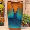 Large Handmade Coarse Pottery Succulent Flower Pot with Shallow Cut Opening
