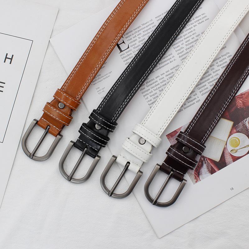 Student Popular Pin Buckle Decorative Jeans Bandwidth Casual Pu Belt Women'S Tide Belt