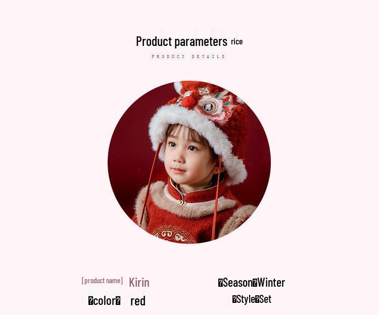 2026 New Year Hanfu Boys Festive Tang Suit - Winter Solstice First Birthday Formal Wear Set