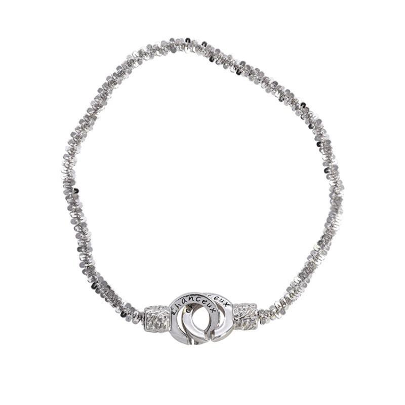 

Изысканный браслет из сплава с двойным кольцом для женщин, стильные отличительные аксессуары