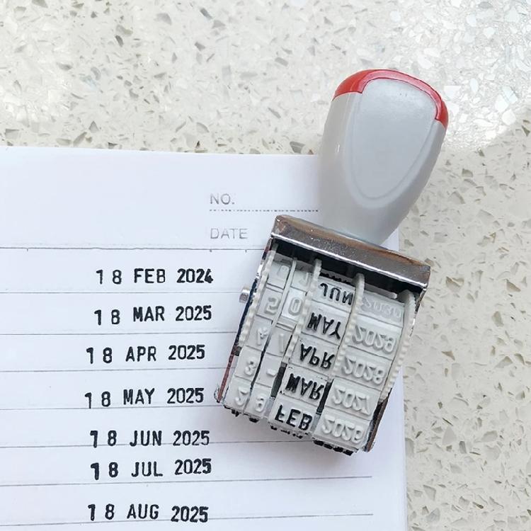 English Date Stamp Business Stamp Roller Office Stamp Rolling English Date Stamp Date Stamp Multifunction Rubber Stamp