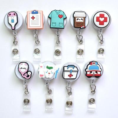 Einziehbare Abzeichenrolle, medizinischer Mitarbeiter, Arbeitskartenclip, Arzt, Krankenschwester, Ausweis, Namenskarte, Display, Tag, Personalkarte, Ausweishalter, Zubehör