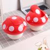 Lovely Mushroom Designs Waste Bin With Sealed Cover Sturdy ABS for Kitchen Kid Room