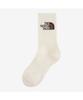 Noseupeiseu Ny4Ms00N White Label Logo Mid Socks Cream