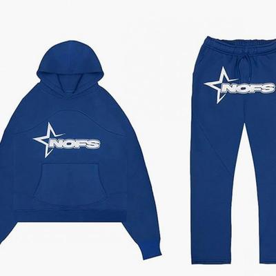 Conjunto de Calça e Moletom Hip Hop Streetwear Masculino Feminino - Estampa de Letras Bordadas Corte Solto Manga Longa Unissex Conjunto de Treino