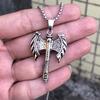 Collier Viking Vintage Pendentif Hache à Double Tranchant