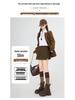 Women's High Waist Gray Wool Blend Skirt Shorts - Autumn/Winter A-line Slit Design, Slimming Hip-Hugging Fit.