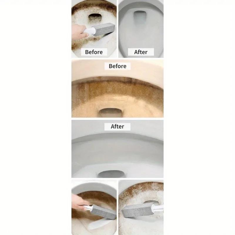 Long Handle Pumice Stone Toilet Brush Cleaning Brush No Dead Angle Brush Toilet Seat Strong Descaling Urine Stains Wash Toilet