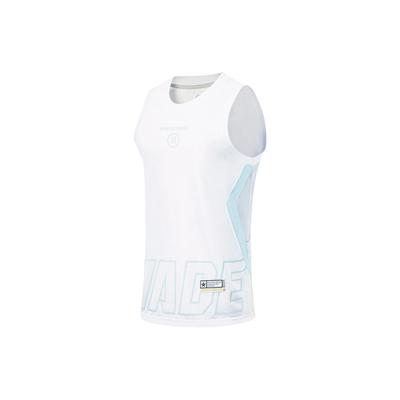 Wade Series Buchstaben-Print Rundhals Schnelltrocknend Basketballtrikot Herren Trikot Standard-Weiß AAYT535-5