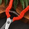 1Pcs Stainless Steel Garden Pruning Shears Non Slip Red Handles Spring Loaded Design For Trimming Plants Home Gardening Use