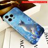 2DFlat Blue Flower Cat Dream All Inclusive Film Hard iPhone Case, Compatible with iPhone 18 Pro Max 17 16 15 14 13 12 11