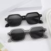 Vintage Hexagonal Sunglasses Men Women Retro Black Square Frame UV400 Protection Driving Outdoor Fashion Shades
