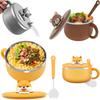 Stainless Steel Ramen Bowl Instant Noodles Bowl Cooker Portable Drain Bowl Lunch Box Kitchen Utensils Instant Noodle Partner