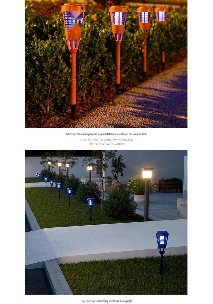 Waterproof Outdoor Solar Mosquito & Insect Killer Lamp for Garden & Courtyard
