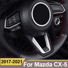 Car Steering Wheel Trim Circle Sequins Cover Sticker Interior Moulding For Mazda 2 3 CX-3 CX-5 CX-7 M3 Axela M6 Atenza 2017 2018