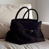 2024 Autumn/Winter Frosted Suede Belt Buckle Tote - Lazy Style Commuter Women's Bag