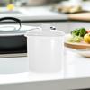 French Butter Dish Porcelain Ceramic 0.45L Lidded Foods Keeper Spreadable Fresh Butter Tray for Kitchen Counter
