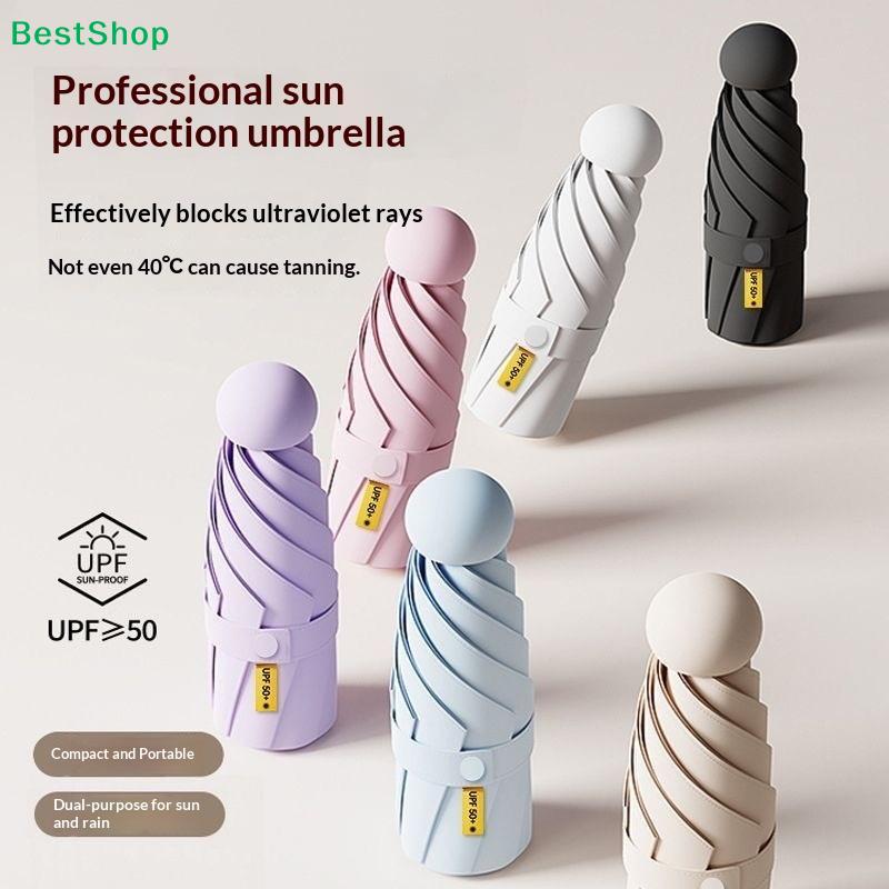 Compact UPF 50+ Sun & Rain Umbrella - Portable Spiral-Fold UV Protection Umbrella for Travel & Daily Use