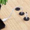 10PCS Desktop Cable Sealing Ring, Flexible Silicon Cable Hole Cover, Wire Finisher, Cable Passing, White/Black Round Washer