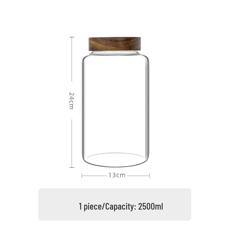Food Grade Sealed Glass Storage Jar for Tea, Coffee & More