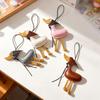 Hanger Pu Leather DuckKeychain Cartoon Bag Charm Cute Scarf Duck Pendant  Women