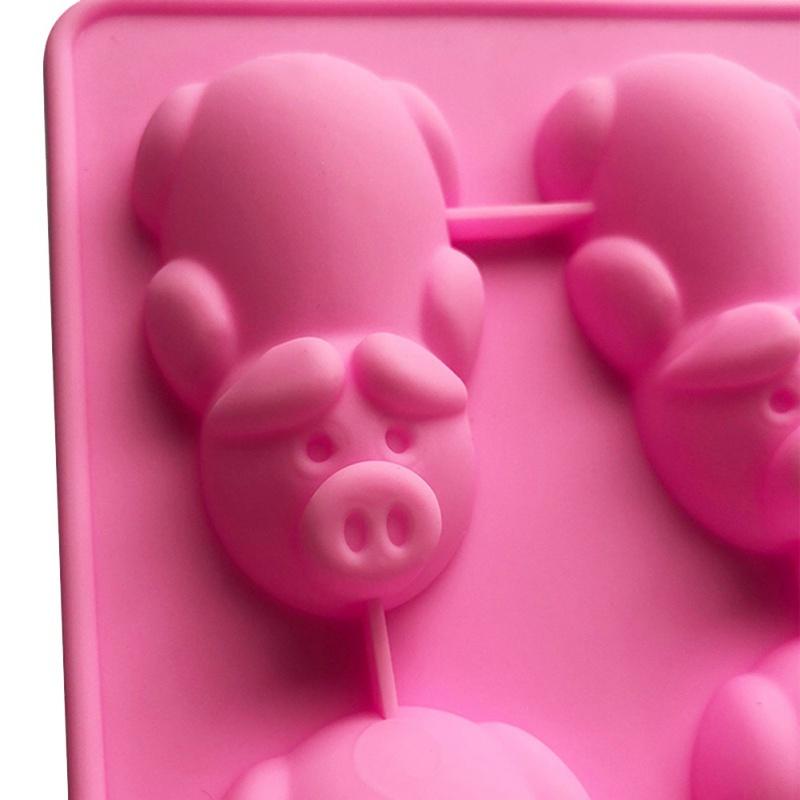 12 Hole Pig Shaped Cake Mold Silicone Cute Chocolate Jelly Rock Sugar Mold DIY Baking Mold Baking Tool