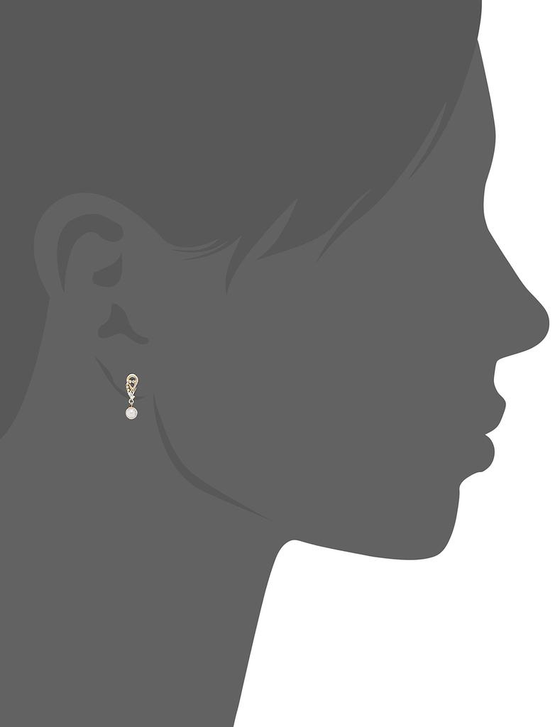 Wisp K10 Yellow Gold Earrings with Akoya Pearl and Diamond [WISP] 0.02ct (FPRWP22759)