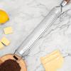 2pcs Stainless Steel Cheese Grater , Lemon Zester with Wooden Handle , Versatile Kitchen Tool for Vegetables, Fruits, Ginger, Chocolate