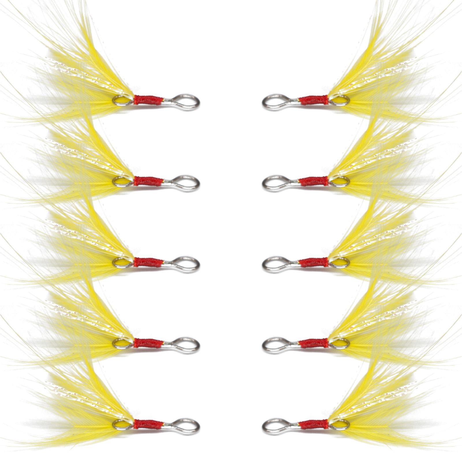 

10 шт. подвеска в виде пера рыболовное снаряжение съемная рыболовная блесна приманка перо для тройного крючка рыболовные снасти