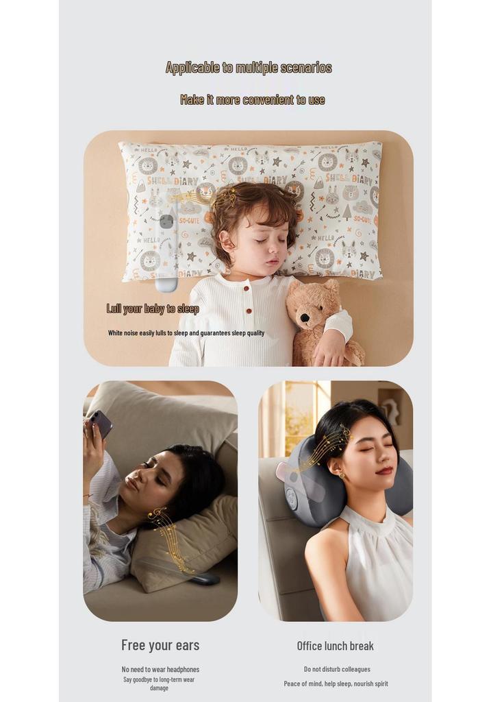 Bone Conduction Wireless Bluetooth Sleep Speaker for Relaxing White Noise